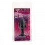 Анальная пробка, Black Silicone, Black Diamond, S 281245 CRYSTAL