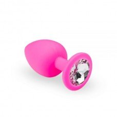 Анальная пробка, Pink Silicone Diamond, L 280750