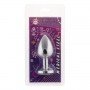 Анальная пробка утяжеленная Silver Diamond, M 281136 CRYSTAL