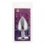 Анальная пробка утяжеленная, Silver Sapphire, L 281147 CRYSTAL