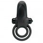 Эрекционное виброкольцо Vibrant penis ring, Black 30685 LYBAILE