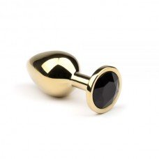 Анальная пробка,Gold Black Diamond, L 280900