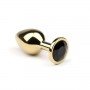 Анальная пробка,Gold Black Diamond, L 280900