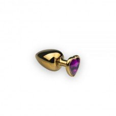 Анальная пробка,Gold Heart Amethyst, S 281191