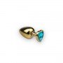 Анальная пробка,Gold Heart Topaz, S 281286 CRYSTAL