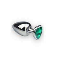 Анальная пробка,Gold Heart Emerald, S 281375