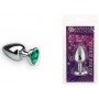 Анальная пробка,Gold Heart Emerald, S 281375 CRYSTAL