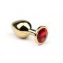 Анальная пробка,Gold Ruby, L 280902