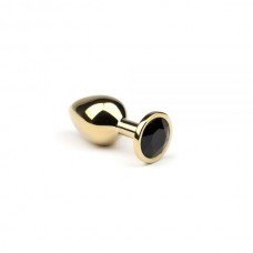 Анальная пробка,Gold Black Diamond, S 280920