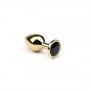 Анальная пробка,Gold Black Diamond, S 280920 CRYSTAL