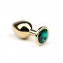 Анальная пробка,Gold Emerald, L 280903