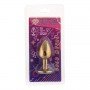 Анальная пробка,Gold Ruby, S 280922 CRYSTAL