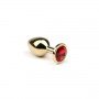Анальная пробка,Gold Ruby, S 280922 CRYSTAL