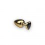 Анальная пробка,Gold Heart Black Diamond, S 281173 CRYSTAL