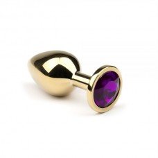 Анальная пробка,Gold Amethyst, L 280906
