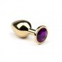 Анальная пробка,Gold Amethyst, L 280906