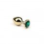 Анальная пробка,Gold Emerald, S 280923 CRYSTAL