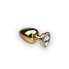 Анальная пробка,Gold Heart Diamond, M 281175