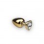 Анальная пробка,Gold Heart Diamond, M 281175 CRYSTAL