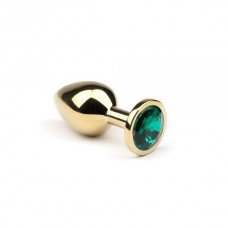 Анальная пробка,Gold Emerald, M 280913