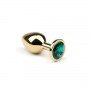 Анальная пробка,Gold Emerald, M 280913