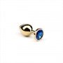 Анальная пробка,Gold Sapphire, S 280925 CRYSTAL