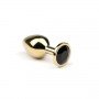Анальная пробка,Gold Black Diamond, M 280910 CRYSTAL