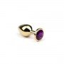 Анальная пробка,Gold Amethyst, S 280926 CRYSTAL