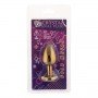 Анальная пробка,Gold Heart Ruby, S 281179 CRYSTAL