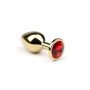 Анальная пробка,Gold Ruby, M 280912 CRYSTAL
