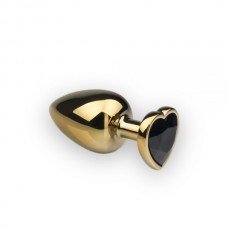 Анальная пробка,Gold Heart Black Diamond, L 281171