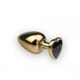 Анальная пробка,Gold Heart Black Diamond, L 281171