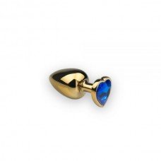 Анальная пробка,Gold Heart Sapphire, S 281188