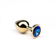Анальная пробка,Gold Sapphire, M 280915