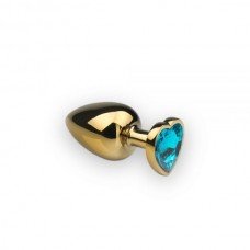 Анальная пробка,Gold Heart Topaz, M 281285