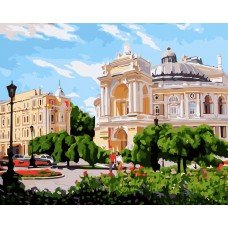 Картина по номерам Одесса Оперный театр летом 40х50 BK-GX8851 Brushme