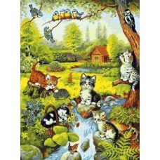 Картина по номерам Игривые котята 40х50 VP628 Babylon