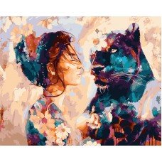 Картина по номерам Звездная пантера 40х50 BK-GX22875 Rainbow Art