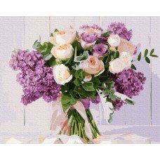 Картина по номерам Розы и сирень 40х50 BK-GX34724 Rainbow Art