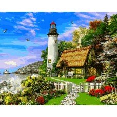 Картина по номерам Домотрителя маяка 40х50 VP1152 Babylon