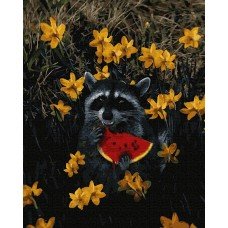 Картина по номерам Енотик и арбуз 40х50 BRM35781 Rainbow Art