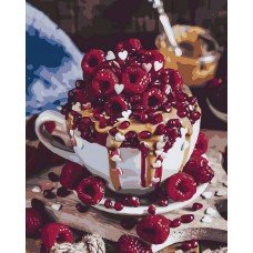 Картина по номерам Малиновый десерт 40х50 KH5524 Идейка