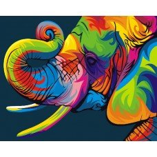Картина по номерам Радужный слон 40х50 BK-GEX5330 Brushme