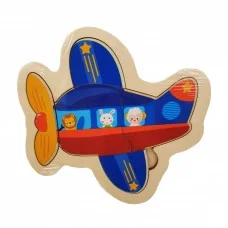 Деревянная игрушка Пазлы MD 2283 Самолёт 