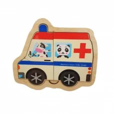 Деревянная игрушка Пазлы MD 2283 Скорая помощь