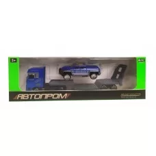 Игрушечный трейлер с джипом 7879 "АВТОПРОМ" Джип City Police