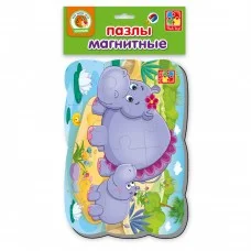 Детские пазлы на магните А5 "Бегемотики" VT3205-57 на рус. языке