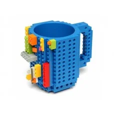 Klockowy kubek + klocki lego niebieski