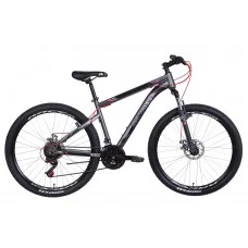 Велосипед 27 5" Discovery TREK DD 2021 серо-черный с красным м OPS-DIS-27 5-024 OPS-DIS-27.5-024