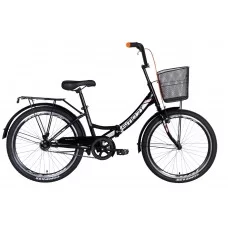 Велосипед 24" Formula SMART с корзиной 2021 черно-оранжевый OPS-FR-24-245